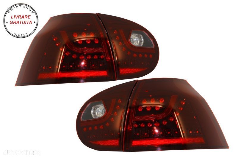 Stopuri LED VW Golf V 5 (2004-2009) Rosu Inchis- livrare gratuita - 1