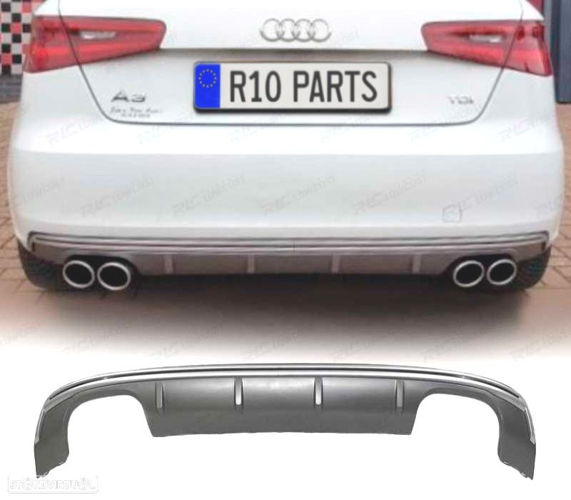 DIFUSOR TRASEIRO AUDI A3 8V SPORTBACK 13- LOOK S3 - 1