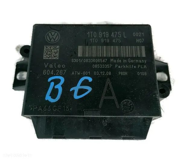 VW PASSAT B6 08r - MODUŁ PDC 1T0919475L - 1