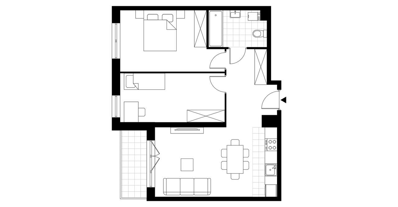 3-pokojowe mieszkanie 58m2 + loggia Bez Prowizji - Pełny obrazek: 3/23