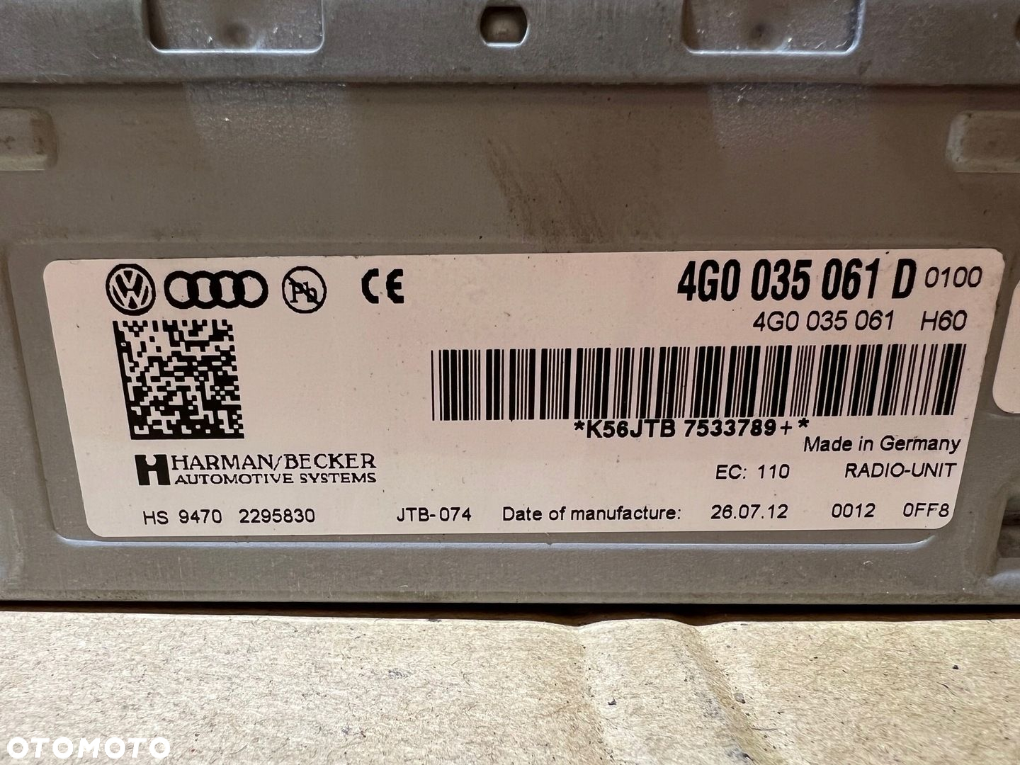 AUDI A6 C7 A7 A5 8T A4 B8 Q5 8R TUNER WZMACNIACZ RADIA NAWIGACJI 4G0035061D - 7