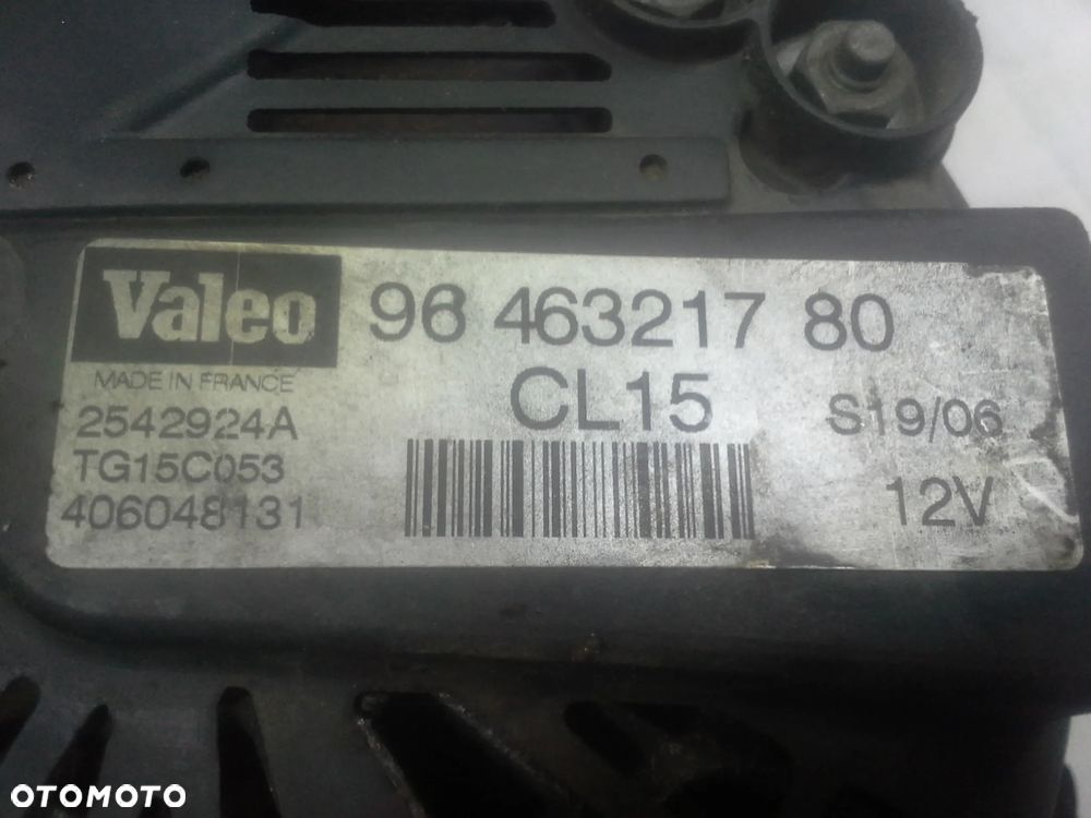 Peugeot 207 1.6 HDi alternator Valeo 9646321780  2542924A  TG15C053 - 7