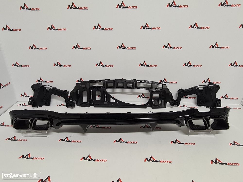 Difusor Traseiro Mercedes E W213 Facelift Look E63 AMG (ponteiras pretas) - 2