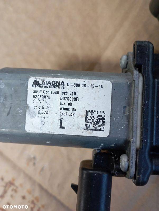 FIAT 500 MECHANIZM PODNOŚNIK PROWADNICA SZYBY LEWA EUROPA 5370000FI - 2