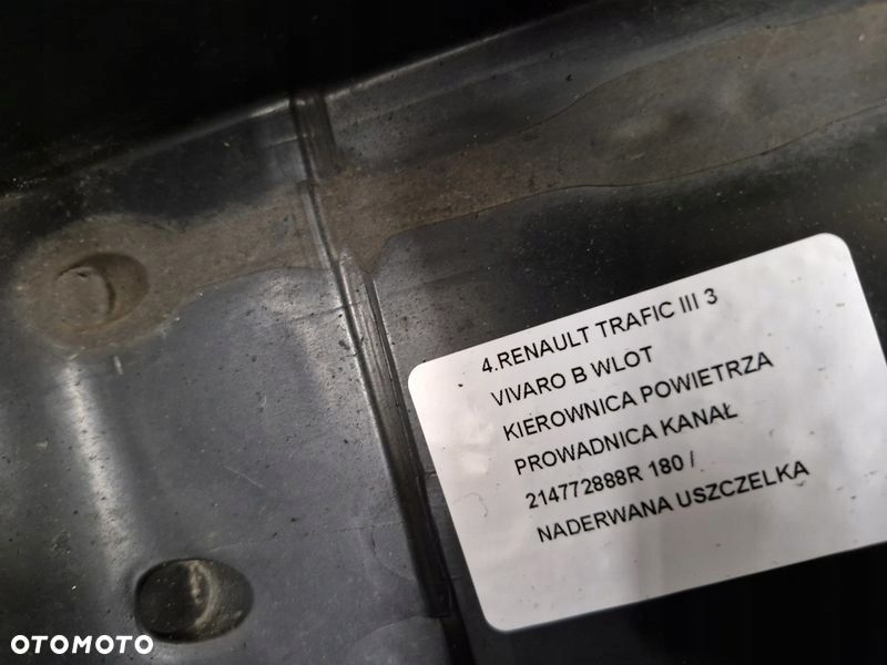 RENAULT TRAFIC III 3 VIVARO B WLOT KIEROWNICA POWIETRZA PROWADNICA KANAŁ - 2
