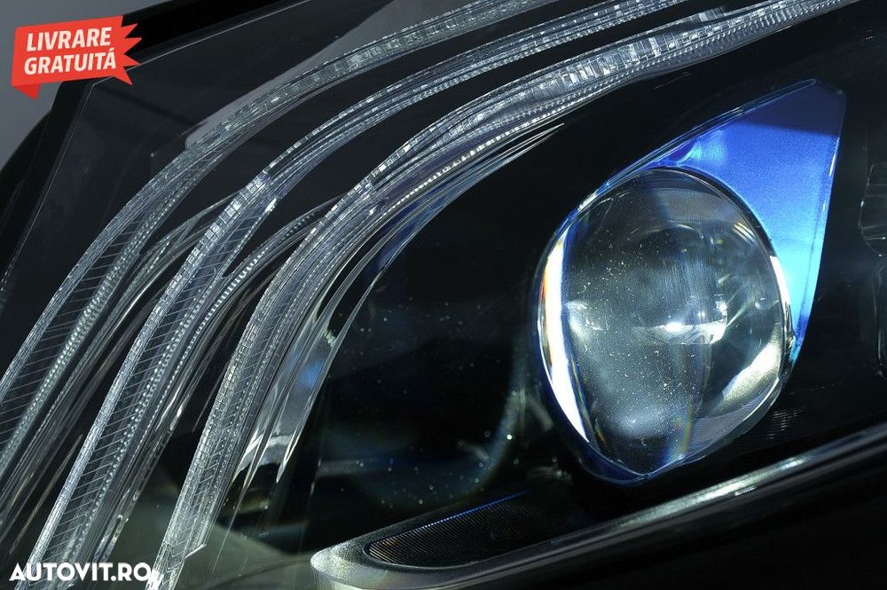 Faruri Full LED Mercedes C-Class W205 S205 (2014-2020) LHD W222 Design - 4