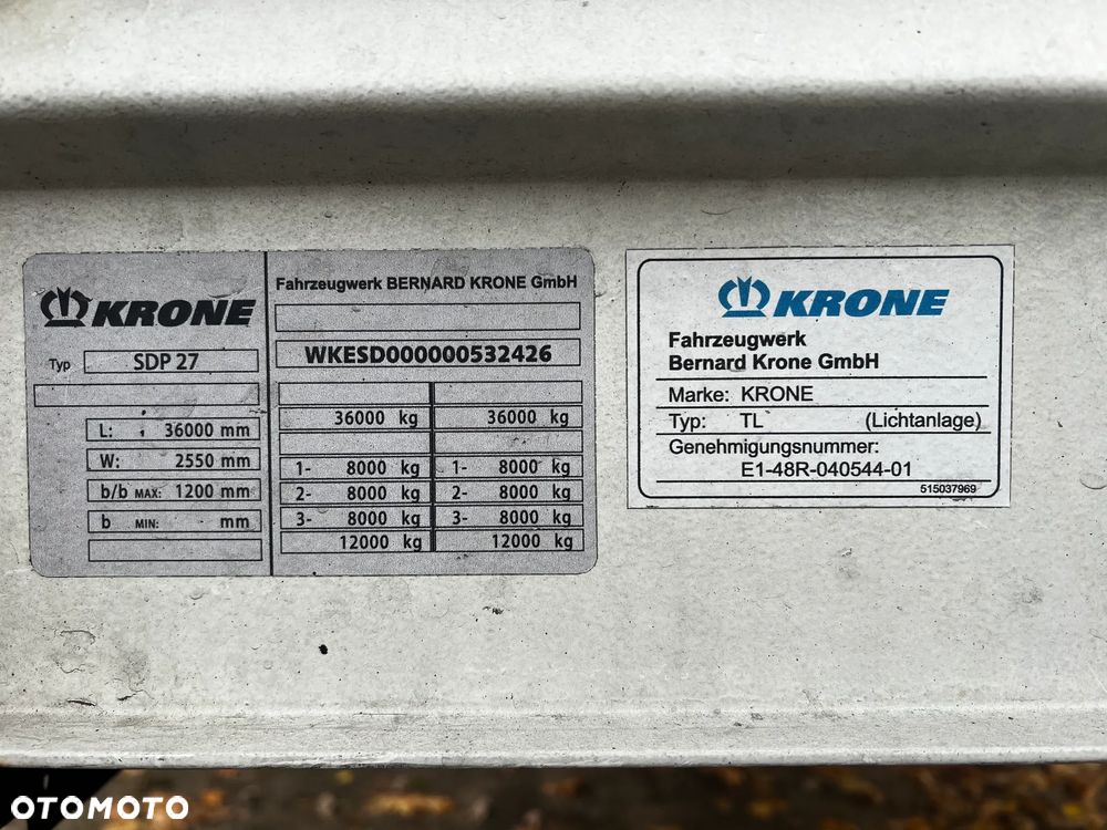 Krone FIRANKA MEGA / OSIE SAF / PODNOSZONA OŚ / 2012 ROK !! - 20