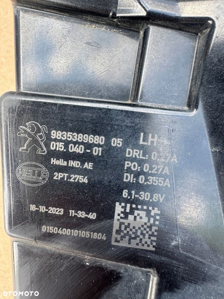zderzak lewy led halogen drl peugeot 308 iii t10 oryginał ładny cały - 6