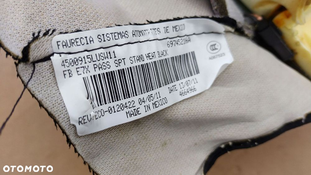 bmw x5 e70 lift 10-13 oparcie fotela prawy przód czarna podgrzewana skóra - 6