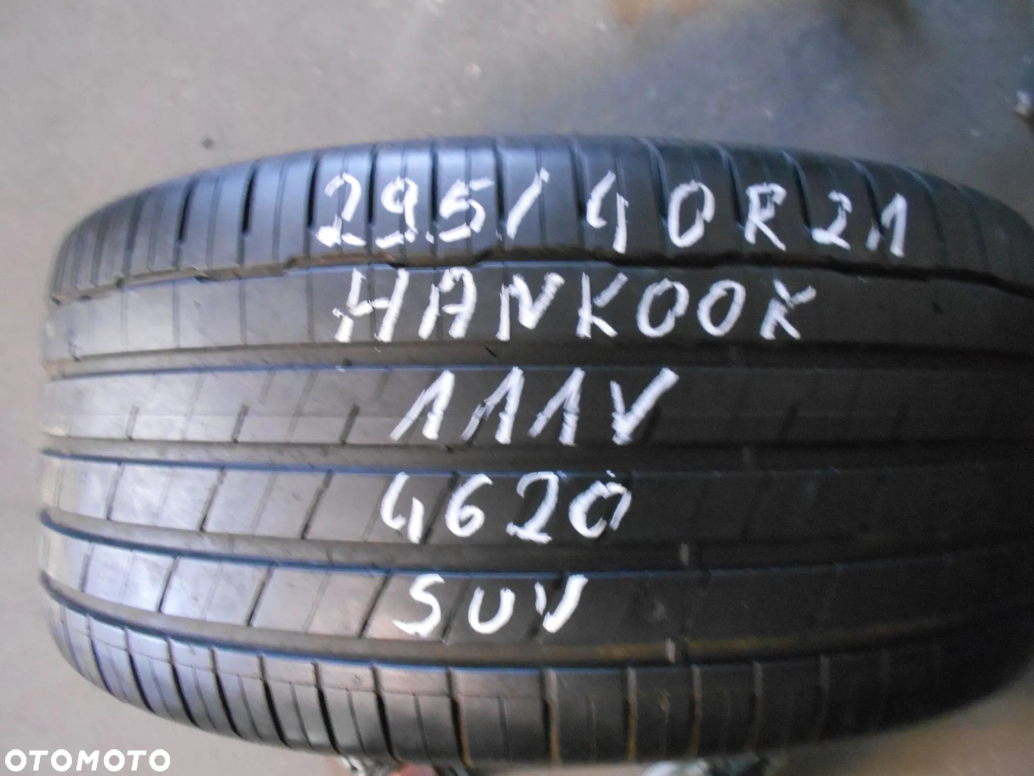 OPONA POJEDYNKA 295/40R21 HANKOOK VENTUS S1 EVO 3 SUV DOT 4620 5.6MM - 1