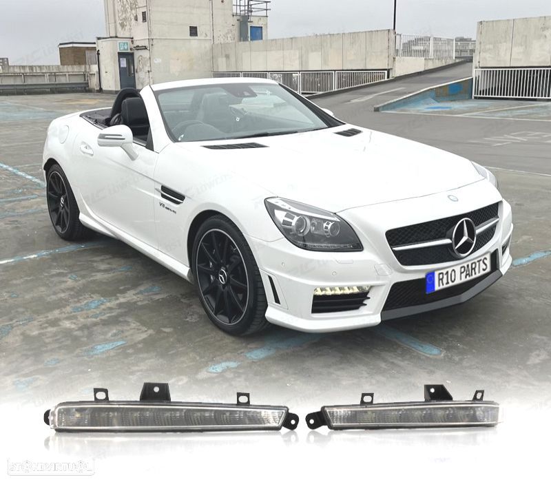 LUZES DIURNAS MERCEDES SLK R172 LOOK AMG LED - 1