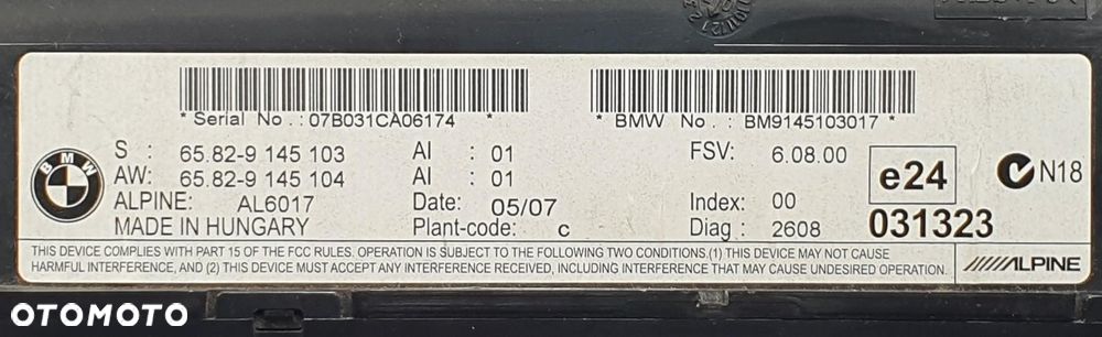 WYŚWIETLACZ EKRAN NAWIGACJI BMW 3 E90 E91 031323 - 8