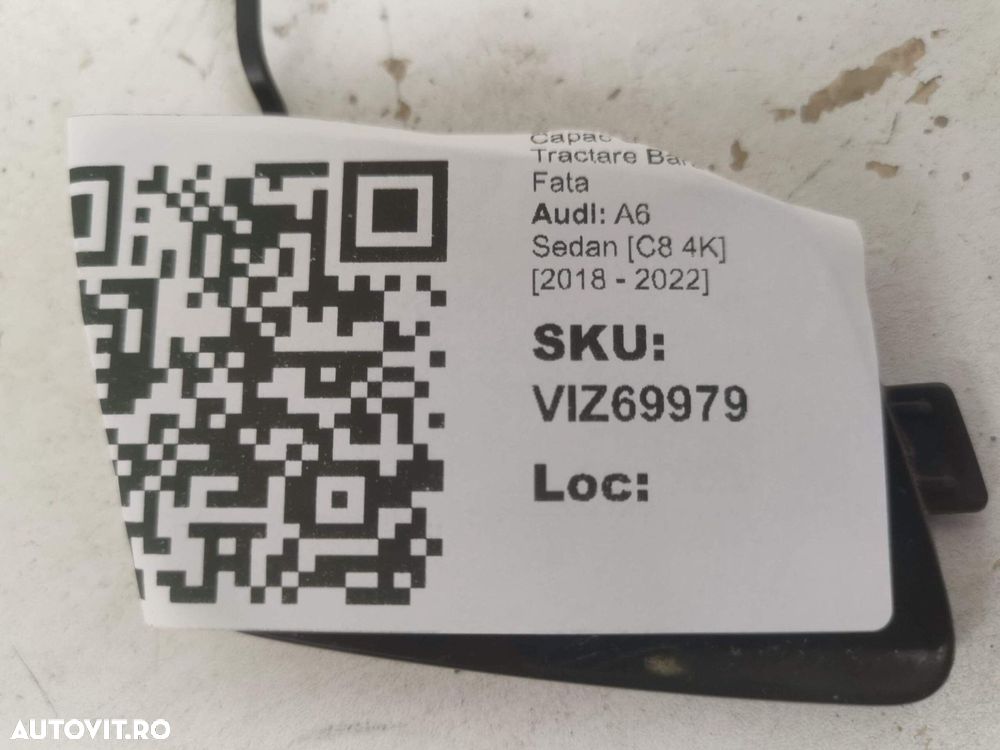 Capac Cui Tractare Bara Fata Audi A6 Sedan [C8 4K] 2018 2019 2020 2021 - 4