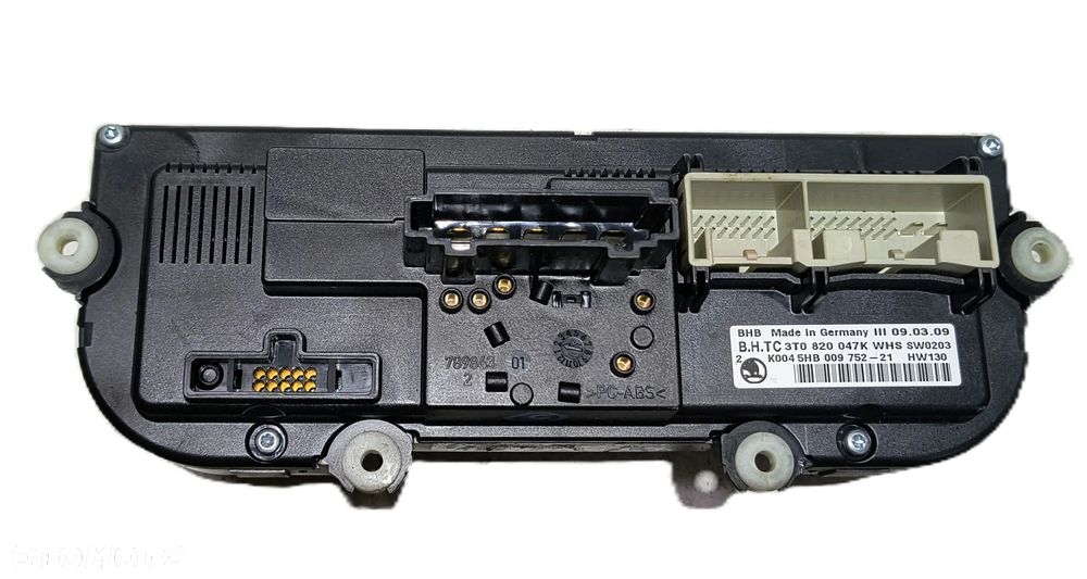 SKODA OCTAVIA II PANEL NAWIEWU KLIMATYZACJI 3T0820047K - 2