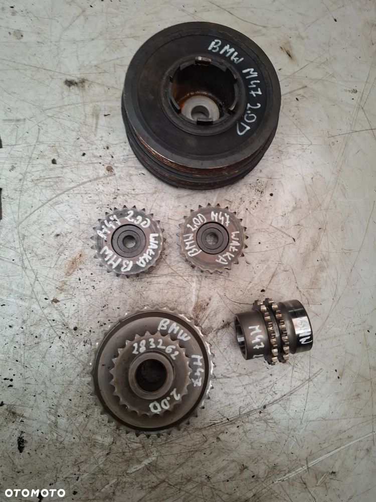 BMW 2,0d E46 M47 koło rozrządu pasowe wału 11212246813 13522247566 - 1