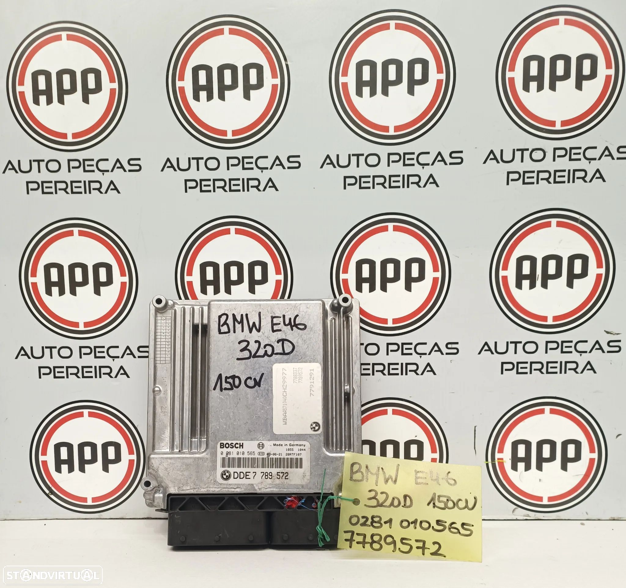 Centralina motor BMW E46 320D de 150 CV, referência 0281010565, 7789572. - 1