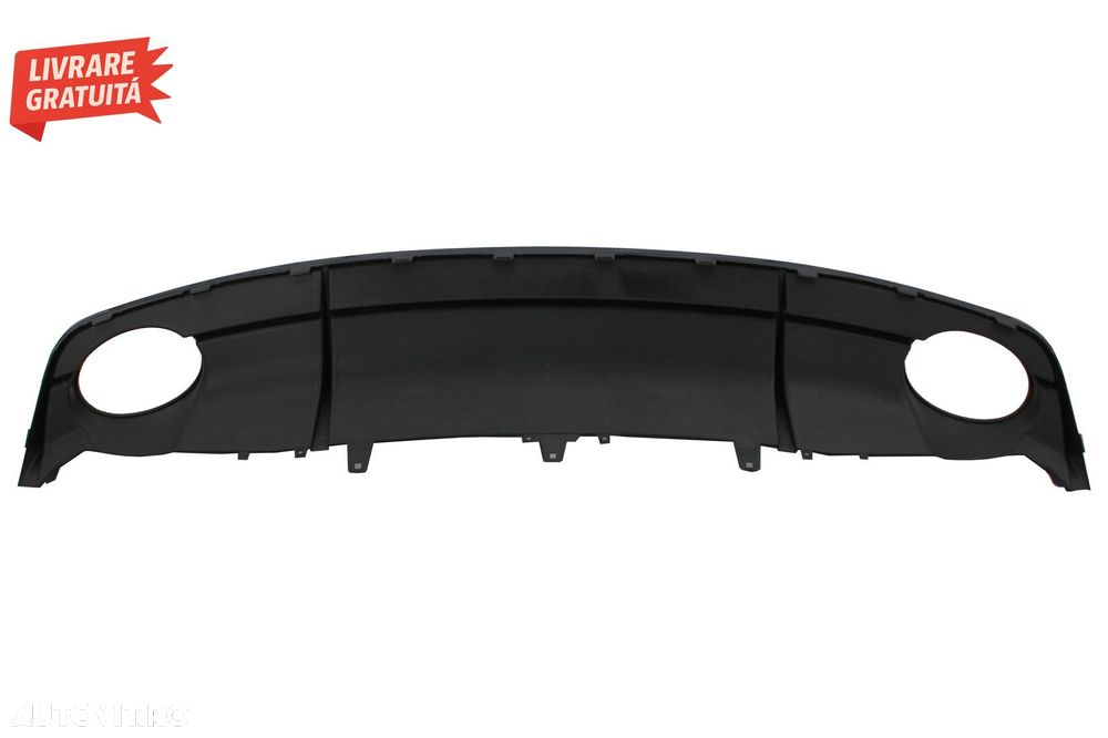 Difuzor Bara Spate Negru si Ornamente Evacuare Audi A7 4G Facelift (2015-2018) RS7- livrare gratuita - 3