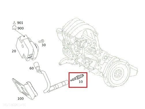 MERCEDES A-CLASS W169 B-CLASS W245 Swieca zaplonowa M266 ORYGINAL - 7
