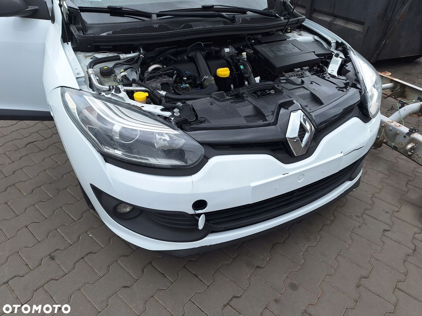 RENAULT MEGANE 3 III LIFT 13-15 BIAŁY ZDERZAK PRZÓD ATRAPA OV369 - 9