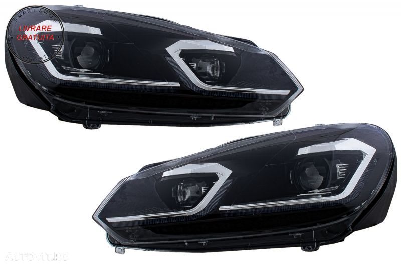 Faruri LED si Stopuri FULL LED VW Golf 6 VI (2008-2013) Facelift G7.5 Look Silver - livrare gratuita - 1