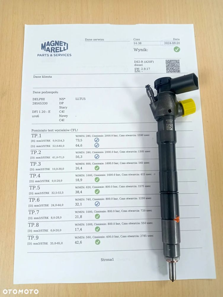 WTRYSK WTRYSKIWACZ DELPHI 28565330 04L130277BC SPRAWDZONY WYDRUK