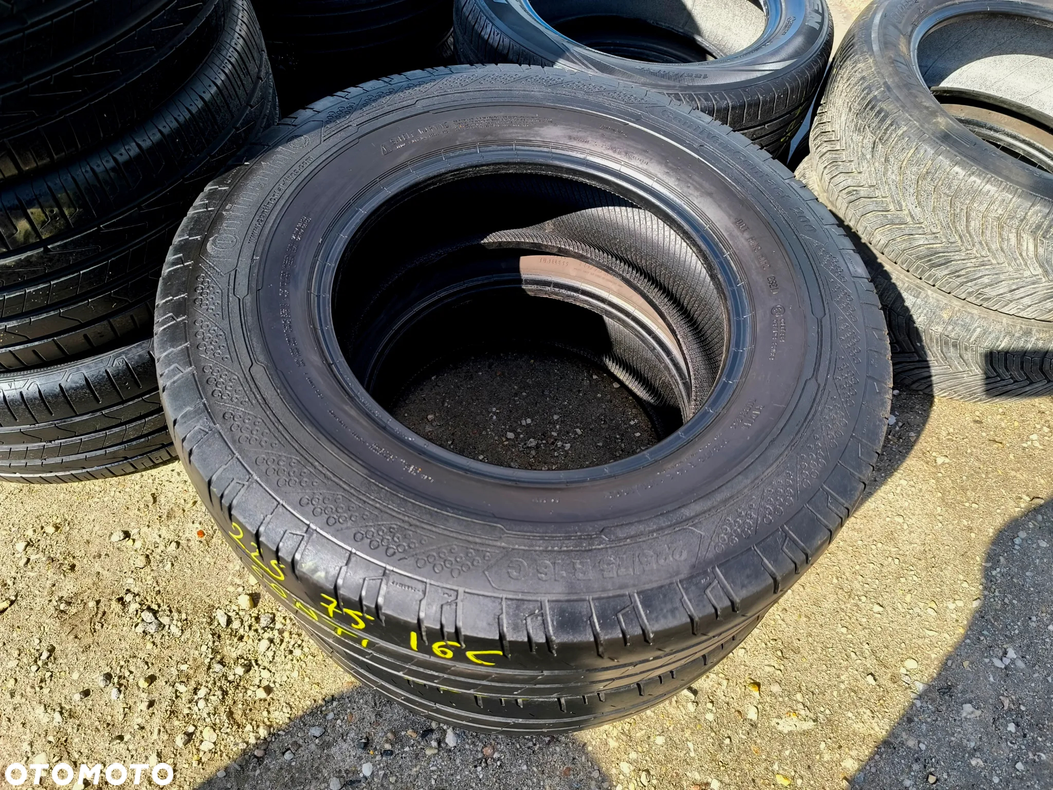 225/75R16C 16 C 121/120R Opony Letnie Lato CONTINENTAL ContiVanContact 200 6,5mm Legnica ALU-RAD 21r. 225/75 - 5