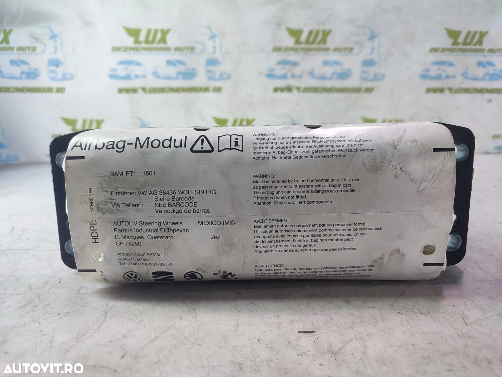 Airbag pasager 608104402a Volkswagen VW Golf 5 [2003 - 2009] 1.9 BLS - 1
