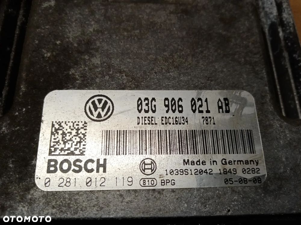 Komputer sterownik silnika VW Passat B6 2.0 TDI 03G906021AB 0281012119 - 5