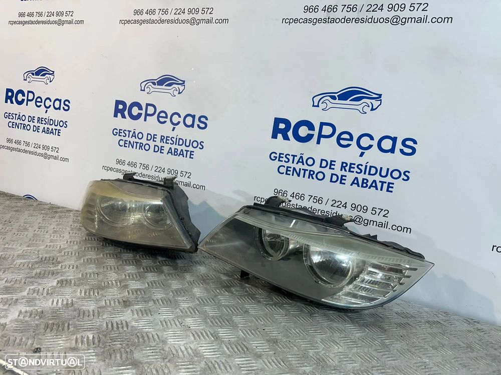 .Farois Oticas Frente Frontal Esquerda Direita Original Halogenio Valeo BMW Serie 3 E90 Carro Sedan E91 Touring Carrinha 2007 - 2013 - 3