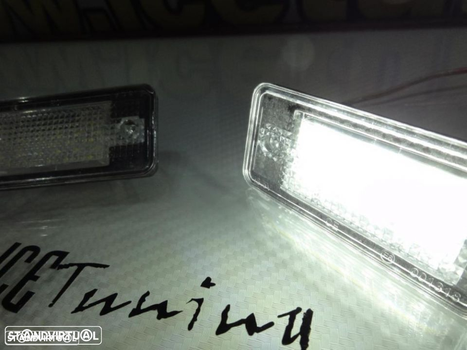 Suporte De Lâmpada De Matricula Com Led Branco Para Audi A3 8P, A4 B6, B7, A6 4F, A8, Q7, A5 - 12
