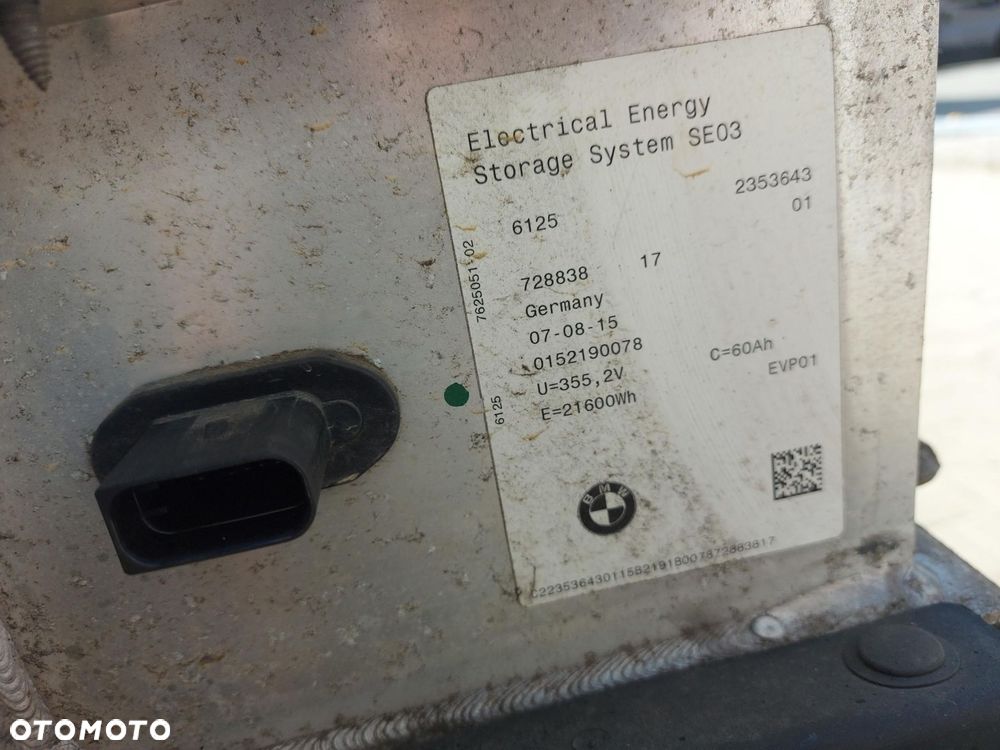 BMW i3 i01 REX Bateria akumulator  21,6kWh 60Ah magazyn energii 2353643 - 3