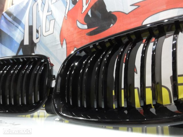 Grelha frontal BMW E60 2003-2010 M4 look / dupla lâmina em preto piano brilhante - 9