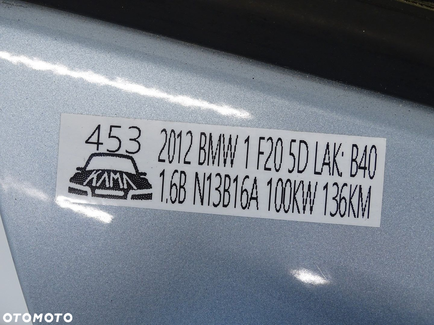 DRZWI PRAWY TYŁ PRAWE TYLNE BMW 1 F20 LIQUID BLUE METALLIC B40 - 7