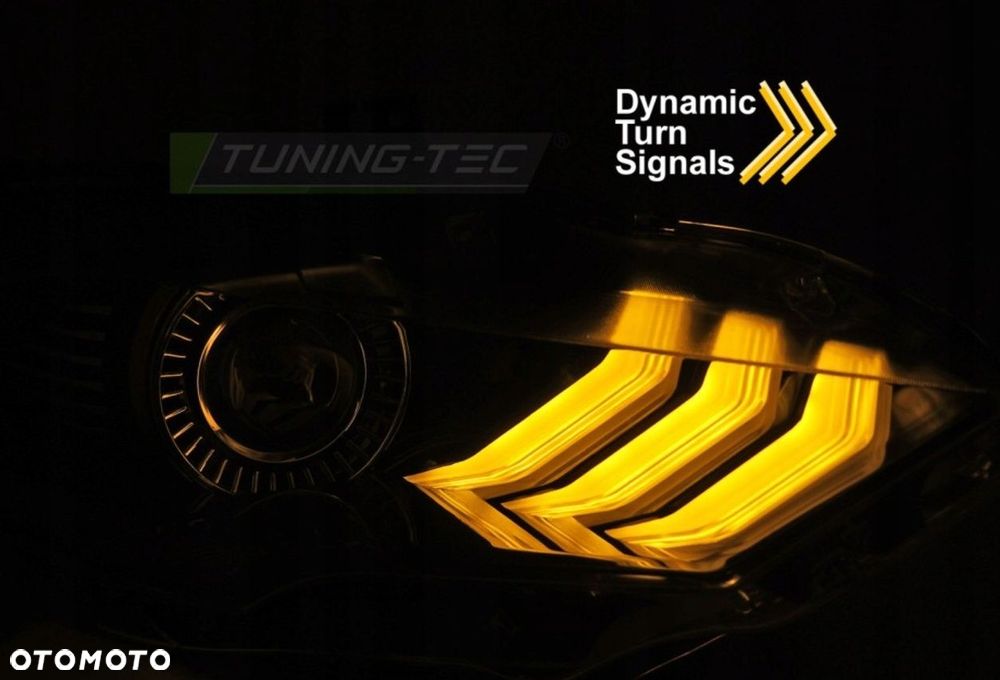 reflektory lampy kpl bi led rgb black europa ford mustang vi 6 lift 2018-23 - 8