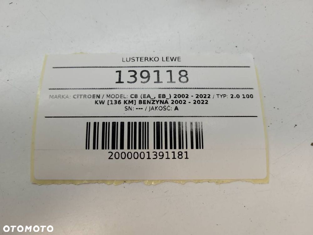 LUSTERKO LEWE CITROEN C8 14 PIN 6+6+2 EUROPA - 11