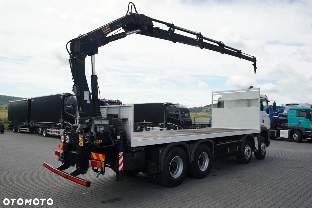 MAN TGA 35.360 /  PLATFORMA 8x4 + HDS HIAB 166 D-4 / MAX UDŹWIG: 4 600 KG /  ROTATOR / PILOT - 6