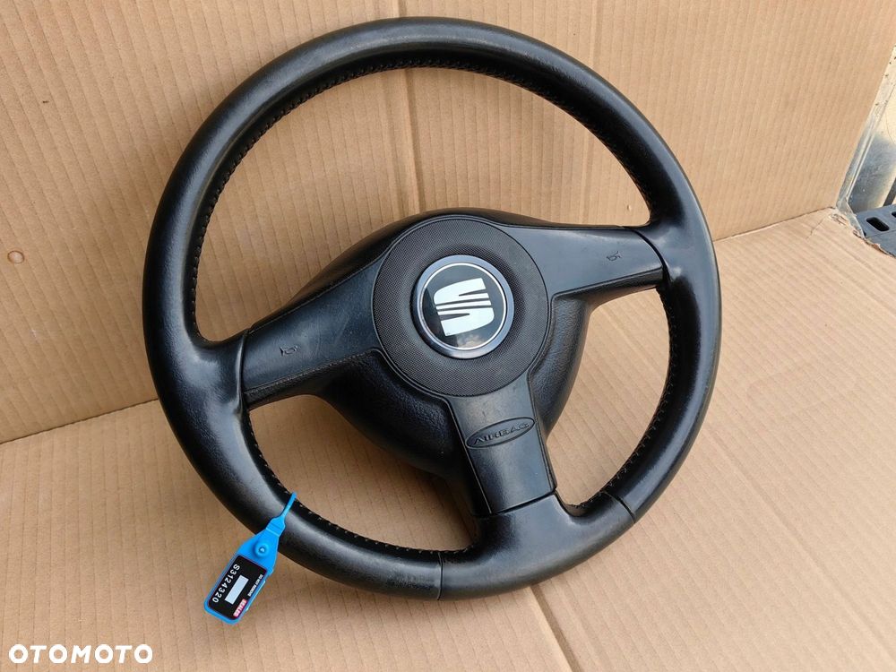 Kierownica Seat Leon I Toledo II oryginalna z poduszką skóra TOP SPORT 4320 - 2