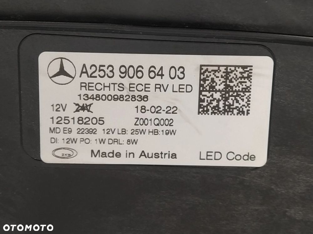 MERCEDES GLC W253 LAMPA REFLEKTOR PRZÓD PRZEDNI PRAWY LED HIGH PERFORMANCE PRZETWORNICA KOMPLETNA ORYGINAŁ - 18