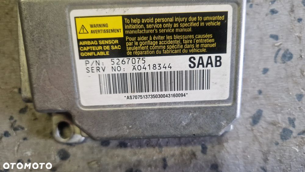 SAAB 95 9-5 MODUŁ PODUSZEK POWIETRZNYCH 5267075 - 2
