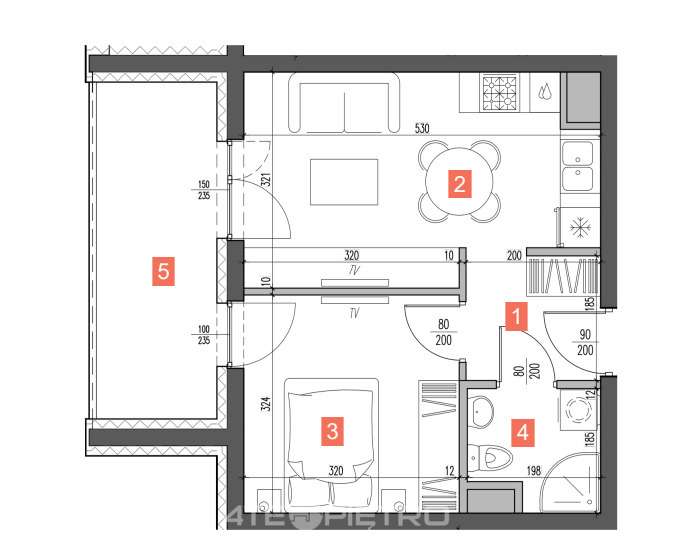 Nałęczowska | 2 pokoje | 32m2 | balkon 9m2 | 2028r