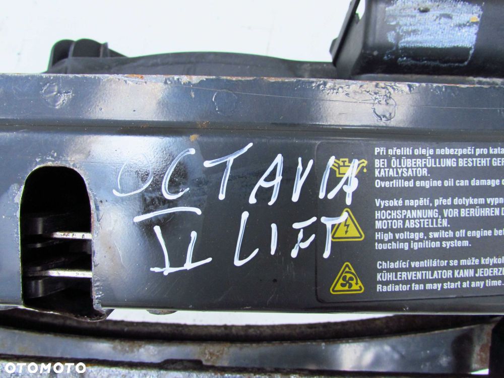 SKODA OCTAVIA II LIFT 1.9 TDI 08- PAS PRZEDNI CHLODNICE WENTYLATOR 1K0959455EF 1K0145803AN - 10