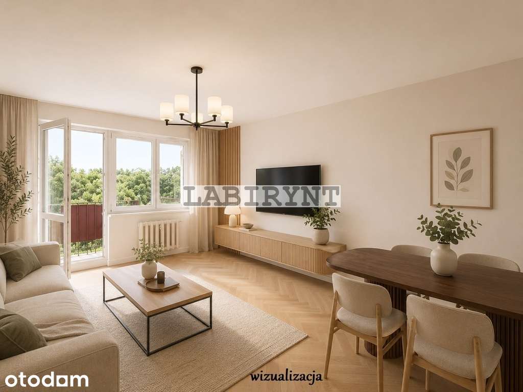 M-3 45,5m2, dwustronne, oddzielna kuchnia, balkon