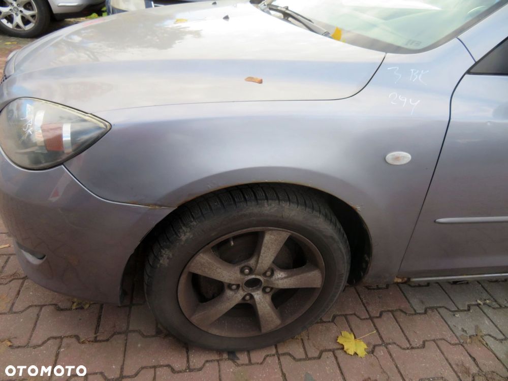 MASKA ZDERZAK BŁOTNIKI LAMPY 3 I BK 29Y  MAZDA 2003-2006 SZARY PRZÓD KOMPLETNY - 6