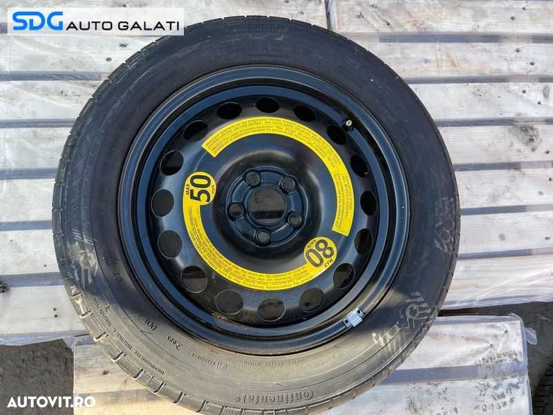Roata Janta Tabla Rezerva cu Cauciuc Anvelopa Noua Continental 205 55 16 R16 Seat Toledo 2 1999 - 2005 Cod sdgb30 1J0601027R 1J0601027T - 1