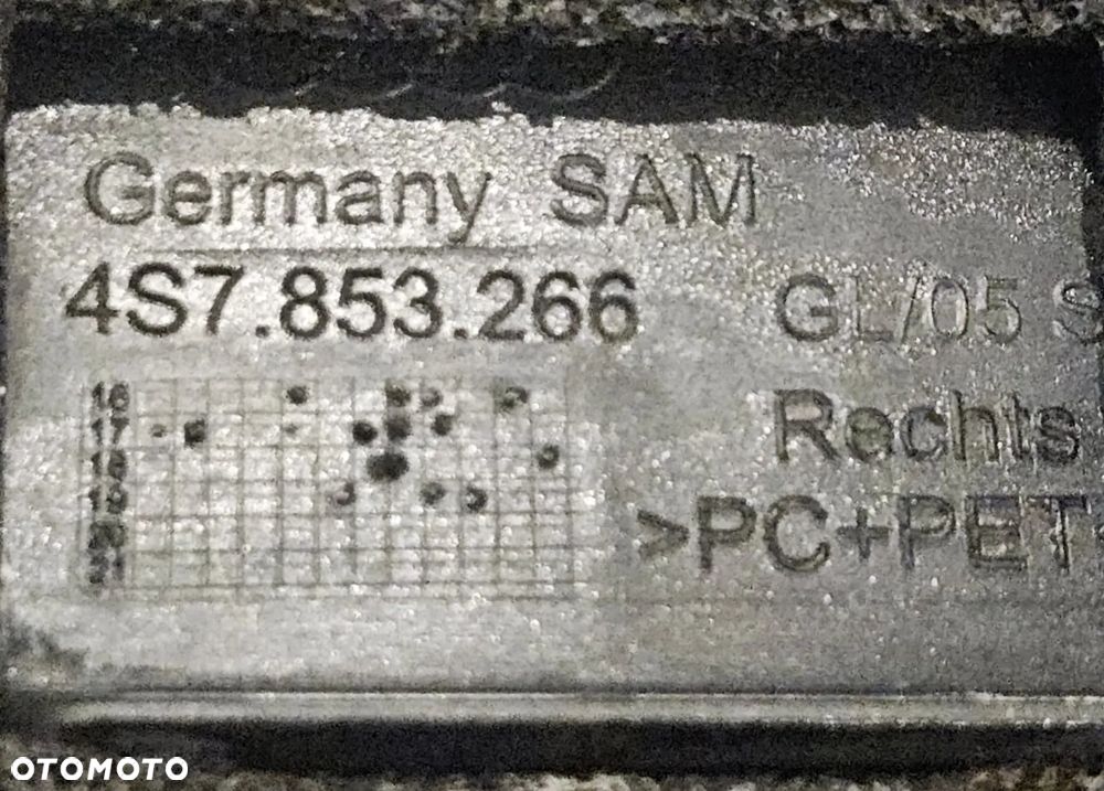 Listwy lewa prawa szyby przedniej boczne Audi R8 4S7853265B 4S7853266B - 5