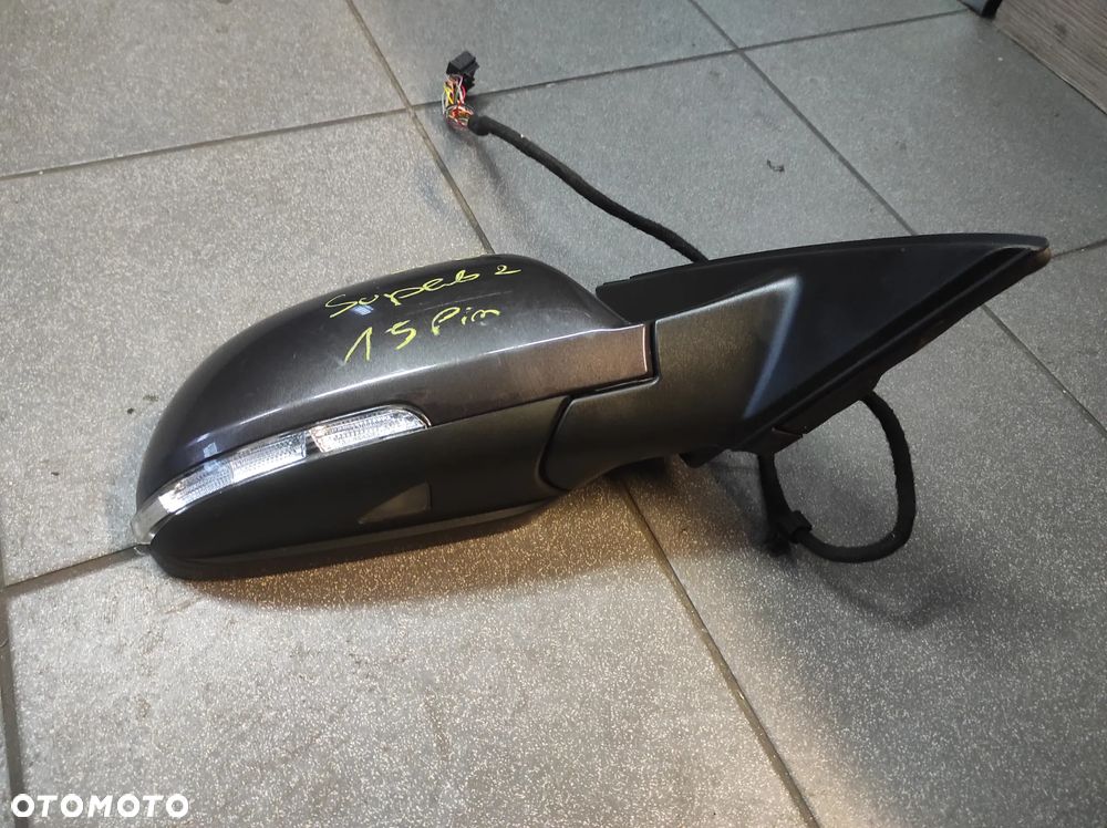 LUSTERKO PRAWE 15 PIN FOTOCHROM SKODA SUPERB 2 LF8M 9203 BRĄZOWE EUROPA WYSYŁKA !!! - 4