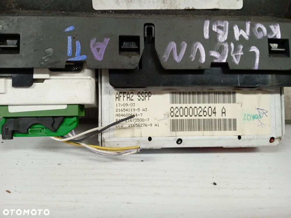 WYŚWIETLACZ RADIA Z OBUDOWĄ SAGEM RENAULT LAGUNA II 8200002604 - 3