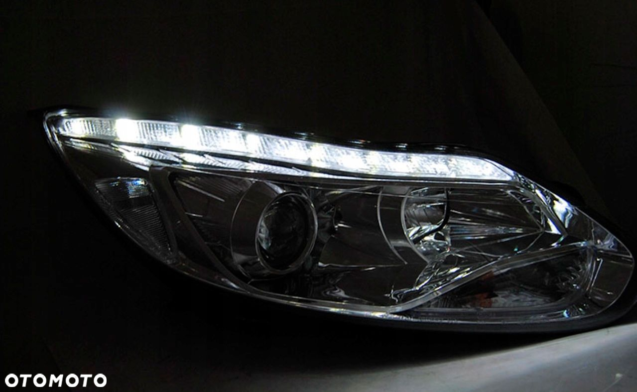 Reflektor Lampa kpl Diody Soczewka Clear Chrom Ford Focus III 3 mk3 2010-14 - 3