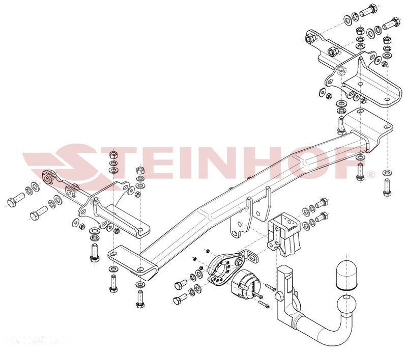 Wypinany hak holowniczy + Moduł 7 pin do Jeep Compass II (MP) od 2017 - 2