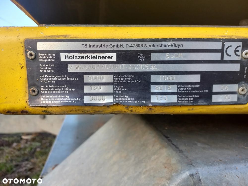 Rębak spalinowy na podwoziu tandem TS 550 M - średnica pnia do 25cm - 2